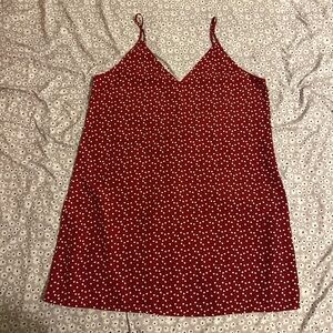 SHEIN Red Dress with Heart Polka Dots